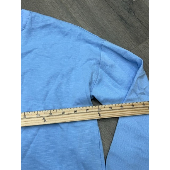 Madewell Relaxed Henley Long-Sleeve Tee Button Front Pullover Peri Blue XXS NWT - Picture 4 of 8